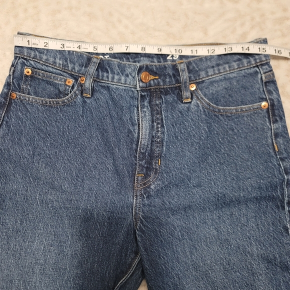 J. Crew Women's Full Length Demi-Boot Raw Hem Size 29 Kamari Wash Jeans - Picture 8 of 15